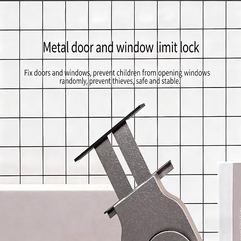Child Safety Adjustable Sliding Door Lock 2 Pack Baby Safety Window Lock for Bedroom Kitchen No Tools Needed