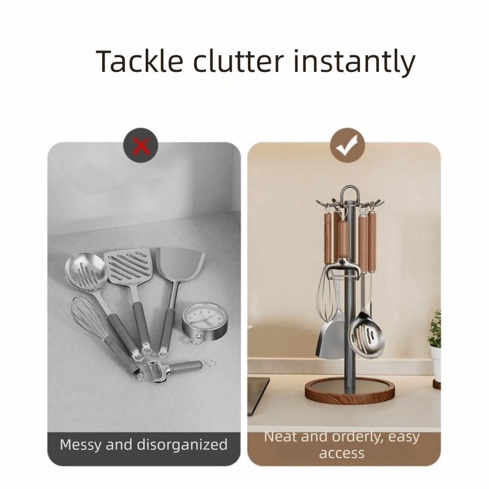 8 Haken Küchenutensilienständer Beweglicher Kochutensilienhalter Löffel Hängeregal Arbeitsplatte