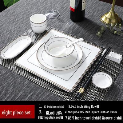 Sweet Elegant Grandeur 8-Piece Ceramic Dinnerware Set