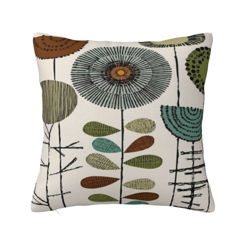 Custom Early Bird Granite Cushion Cover 40x40cm Orla Kiely Floral Velvet Cute Pillow Case Home Decoration