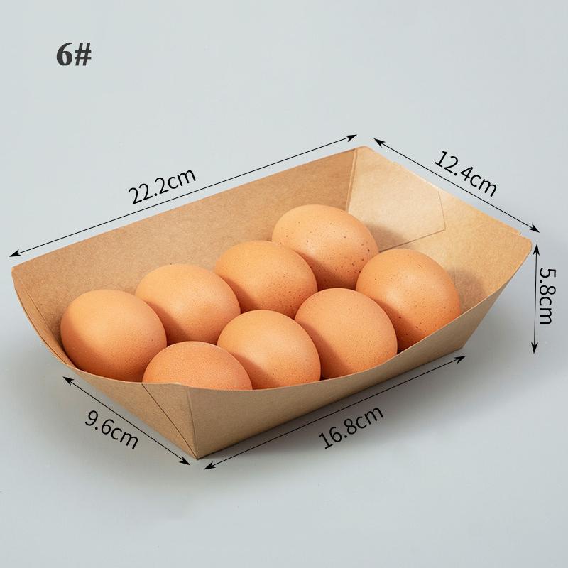 50Pcs Paper Food Boats, Paperboard Serving Basket, Food Snack Container for Party, Take-out Camping, Kitchen Cooking Baking Tool
