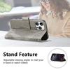 Shockproof Printed Butterfly Leather Flip Wallet Card Holder Case For iPhone 17 Air 16 15 14 13 12 Pro Max Plus 16E Phone Cover
