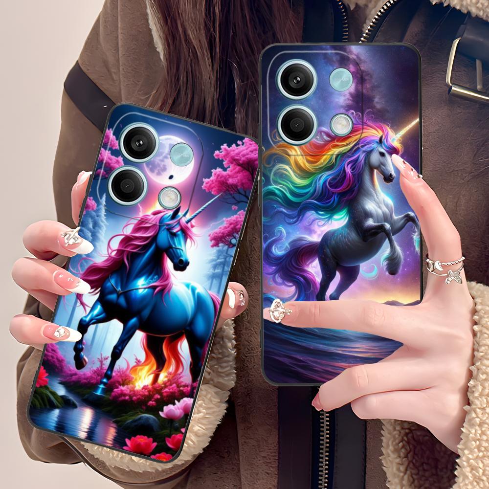 Fantasy Unicorn Mobile Phone Case for POCO F7 F6 F5 F4 F3 F2 Pro GT C75 C71 C65 C61 C40 Pro Ultra Colorful Printing Cover Cover