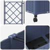 Planters with Trellis and Wheels 3 Pieces Gray PP