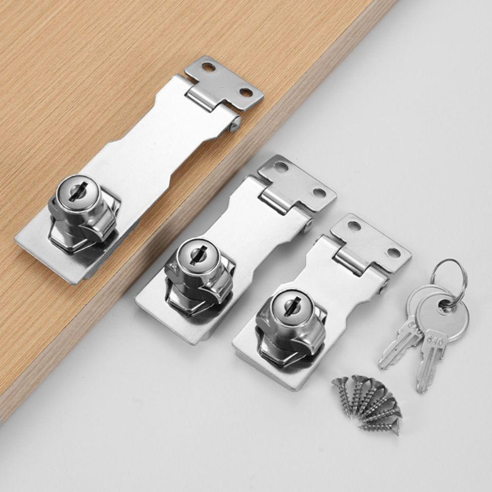 Anti-theft Security Furniture Locks No-punch Security Wooden Door Buckle  Mailbox