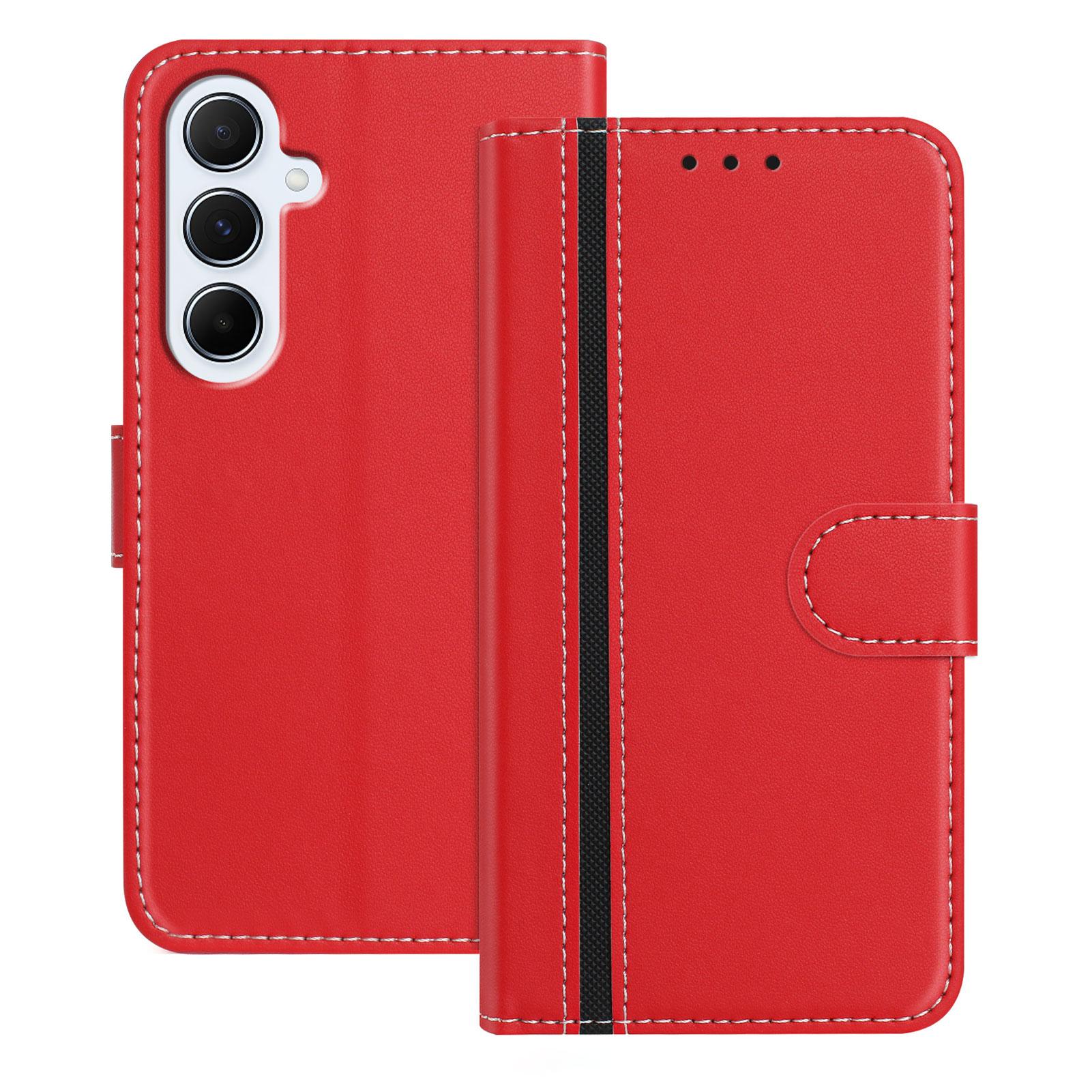 

For Samsung Galaxy A17 5G/A17 4G/A26 5G Phone Cases Wallet Stand Color Splicing Leather Cover with Magnetic Clasp A