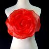 3D Large Organza Flower Corsage Artificial Rose Flower Patch DIY Sewing Clothing Dress Decoration Applique Handmade Accessories