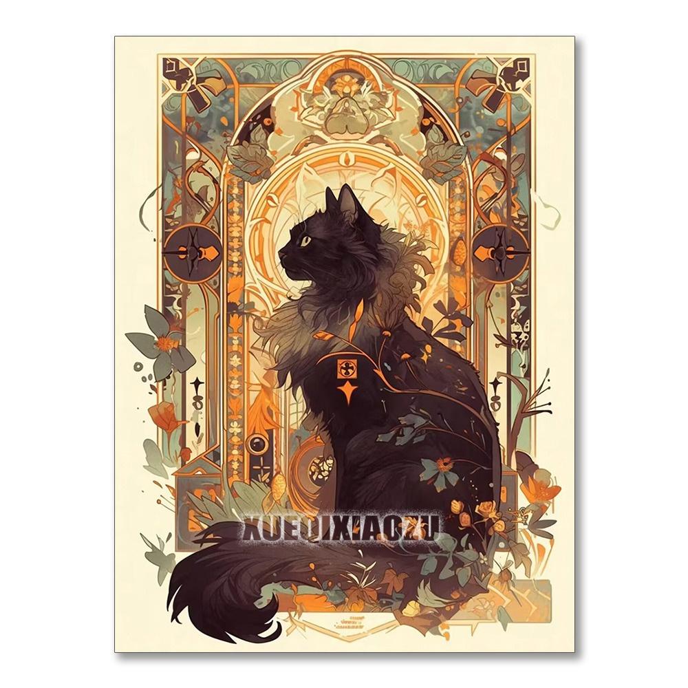 5D DIY Diamond Painting Embroidery Animal Cat Full Round Mosaic Flower Complete Kit Art Wall Decoration Handmade Gift