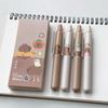 4Pcs/Set Cute Capybara Series Pocket Gel Pen 0.5MM Black Gel Ink Pen For Students Quick Drying Writting Pen School Office Supply