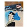 Ukiyo-e Tenugui by Yoshitoshi Tsukioka: One Hundred Aspects of the Moon - "Tsukioka Yoshitoshi's Moon Series: In the Rice Fields, a Moonlit Night" -