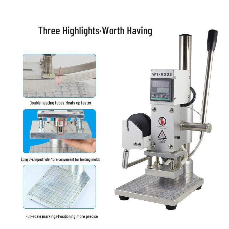 Kompaktowa Ręczna Maszyna do Hot Stampingu i Tłoczenia Folii na Gorąco do Skóry i Papieru