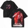 Japan Manga Chainsaw Man Denji Graphic T-shirt Vintage Washed Oversized T Shirt Men Women Clothing Polyester Short Sleeve Tees Tops