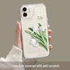 Weißes Tulpen Transparentes Case für Apple 12, 13, 14 Pro und 15 Pro Max und 16 Plus