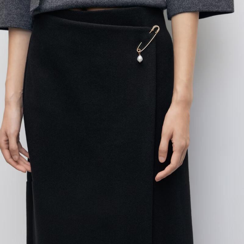 VERO MODA Women's Pin-Detail Side Slit Straight Skirt