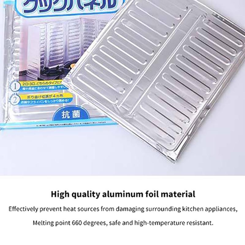 Kitchen Oil Baffle Aluminum Foil Cooktop Oil Baffle Creative Kitchen Items Cooking Heat Insulation Splash Damper Oil Baffle