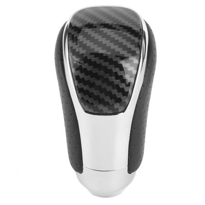 Artificial Leather Gear Shift Knob Ergonomic Shifter Fit for Crown Alphard Vellfire 2015 2019Black Perforated Leather
