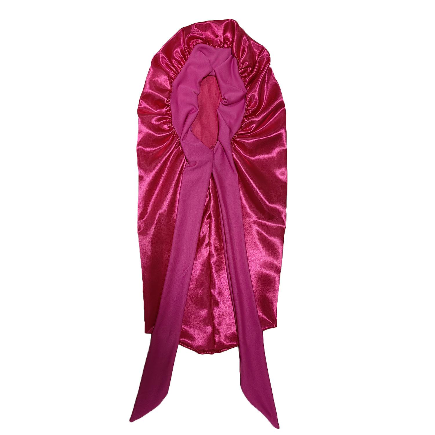 

Шелковые ночные шапочки для женщин, 1 шт. атласная ночная шапочка с мягкой резинкой, шелковые шапочки для сна, шелковая шапочка, атласная шапочка розы красного