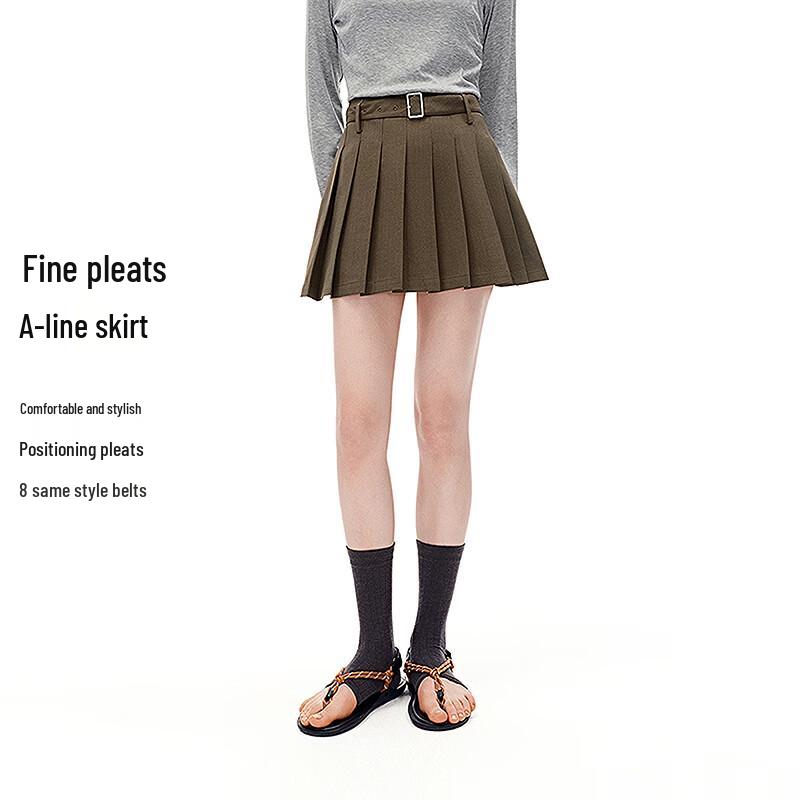 

LEDING Academy Pleated A-line Skirt S