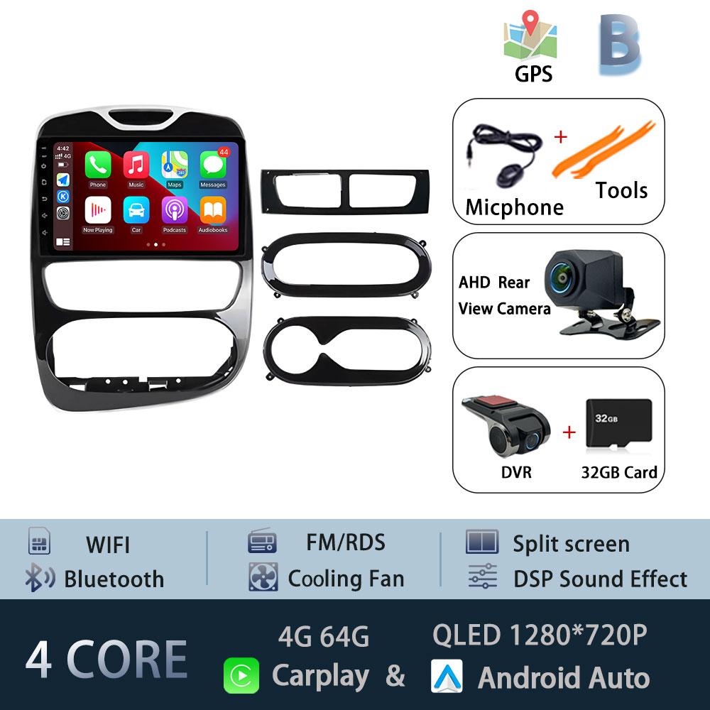 For Renault Clio 4 2012-2016 Carplay Car Radio Multimedia Video Player Android 15 Auto WIFI GPS Navigation DSP stereo BT tools