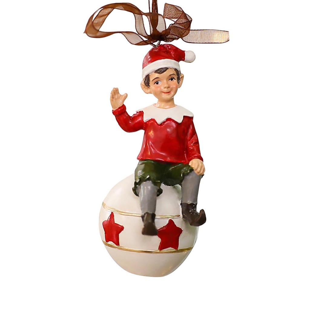 Vintage 3D Christmas Decoration Resin Pendant Christmas Decoration Christmas Tree Gift Bell Trojans Hanging Decoration
