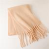 Winter Mohair Scarf Women Cashmere Warm Solid Pashmina Blanket Wrap Female Thick Soft Scarf Big Tassel Shawl Long Poncho Scarf