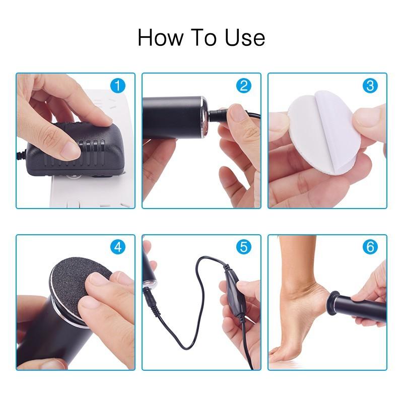 600 RPM Dead Dry Crack Skin Calluses Pedicure Tools Portable Foot Clean Care Machine Electric Feet Callus Remover