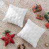 2Pcs Throw Pillow Cover Easy To Clean Christmas Plush Pillow Case Xmas Tree Pattern Pillowcase for Room Festive Decor