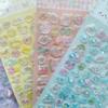 4PCS 3D Crystal Cute Animal Stickers Exquisite Aesthetics Album Phone Case Diary Keyboard Decoration Gift
