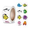 500Pcs/Roll Cartoon Animals Reward Stickers 2.5cm/1.0'' Diy Adorn Gifts Decoration Graffiti Game Art Labels Learning Rewards
