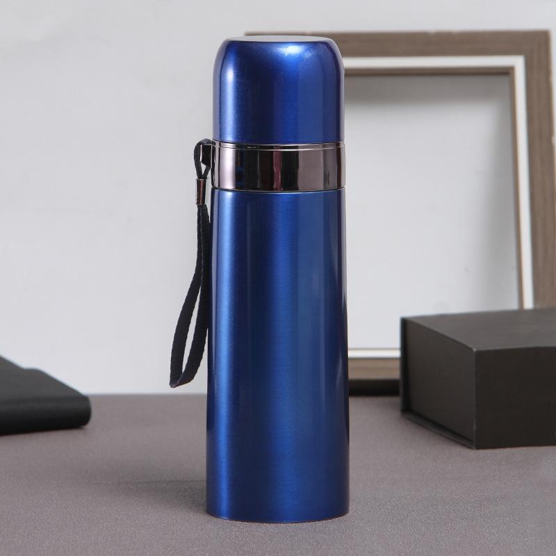 Vacuum Stainless Steel Sports Kettle Vacuum Flask Outdoor Portable Sling Mountaineering Pot