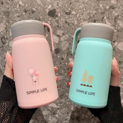 Creative Lovely Color Glass Thermos Large Capacity Water Cup Portable Large Capacity Cup