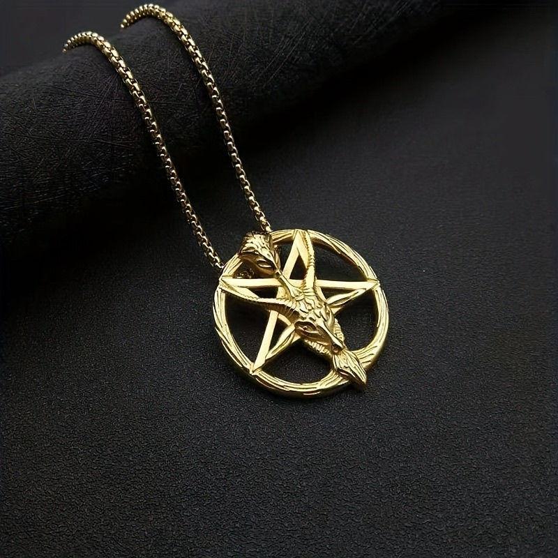 Vintage Pan God Pendant Necklace, European Style Men's & Women's Jewelry