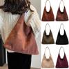 Borsa a Spalla in Pelle Scamosciata Monocolore Borsa Tote di Grande Capacità Borsa Hobo Casual Shopping