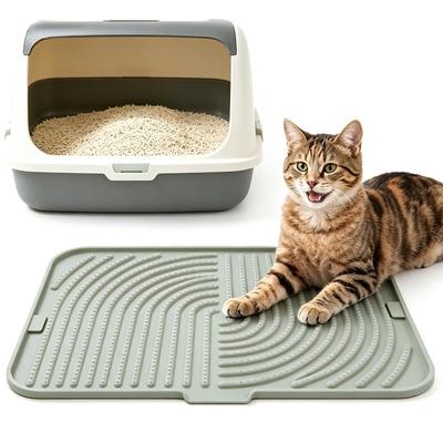 Pet Toilet Toilet Tray Feeding Machine Washable Mat, Cat/Dog Mat, Mat, Silicone, Non-Slip, Spill-Proof, Water-Repellent, Waterproof, Stain-Resistant,