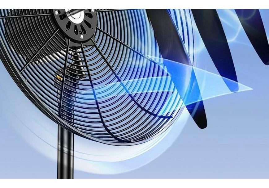 Leistungsstarker industrieller oszillierender Wandventilator für Werkstätten und Fabriken