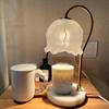 Candle Warmer Lamp with Marble Base Crystal Lamp Shade Fragrance Top-Down Wax Melting Lamp for Home Bedroom