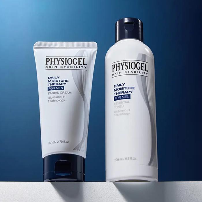Physiogel DMT For Men Skincare Set (Fluid or Cream) Essential Toner & Facial Cream Set