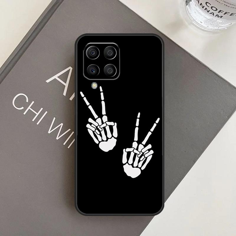 Skelett Mittelfinger Hülle Für Samsung Galaxy M32 M52 M12 M13 M23 M33 M53 M14 M34 M54 M20 M30s M31s M31 M51 Abdeckung