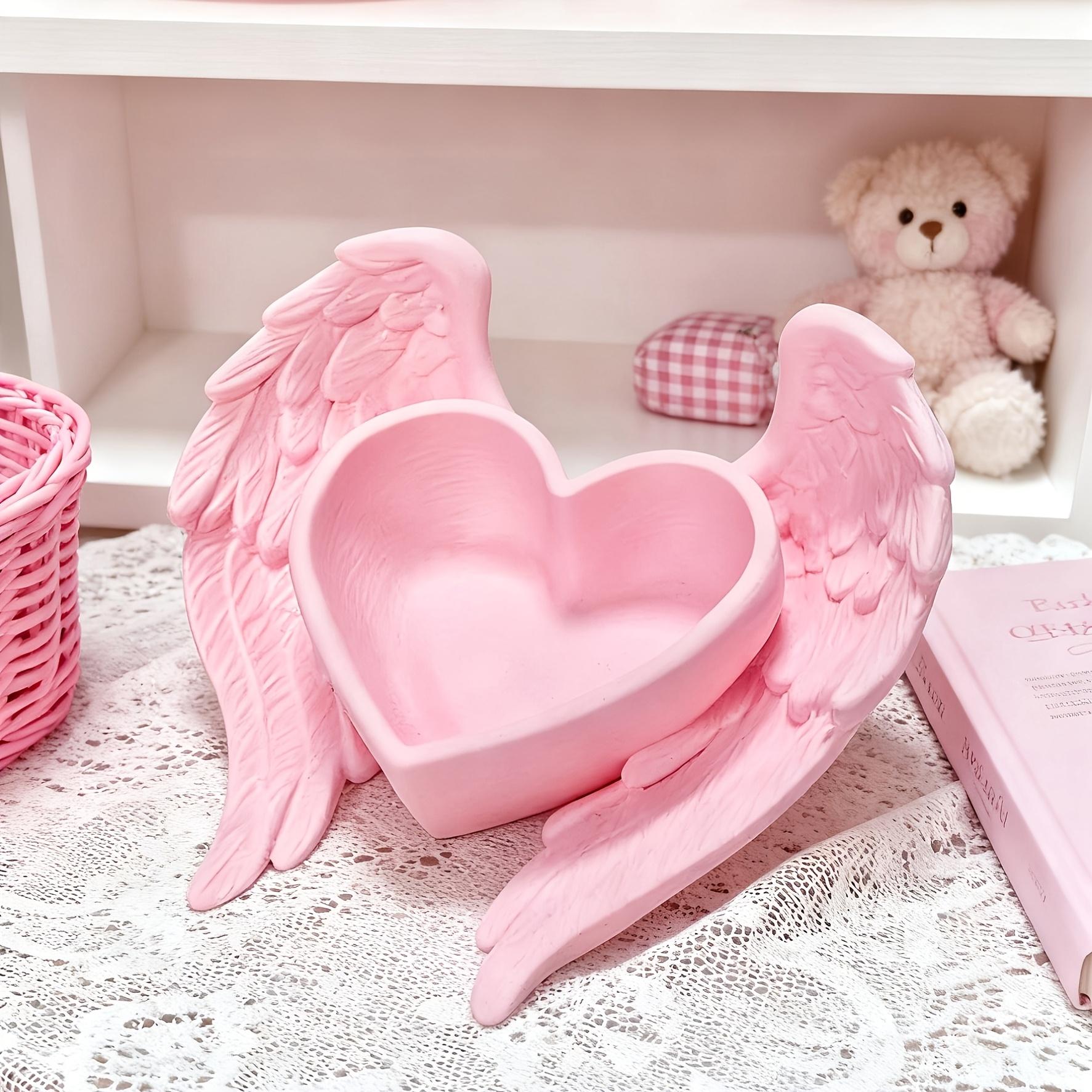 

1PC Art Deco Style Love Wing Tray, A Multi-functional Storage Device Integrating Elegant Key Rack and Display Rack. рожевий
