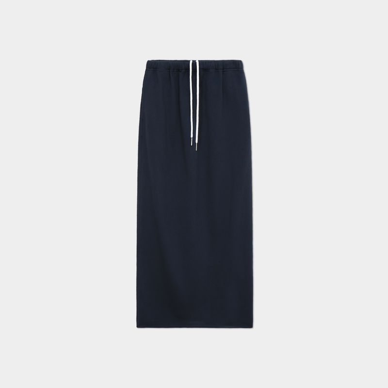 

Fashionable Lazy Chicory Comfortable Long-staple Cotton Bai Match One Word Sloping Shoulder Curling Loose Fake Two Pieces Hoodie & Skirt Sailor Blue (overskirt) S (In Stock)