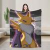 Anime Renamon Cozy Blankets For Sofa Home  Novelty Bedding Throws Winter Travel Car Flannel Bedspread