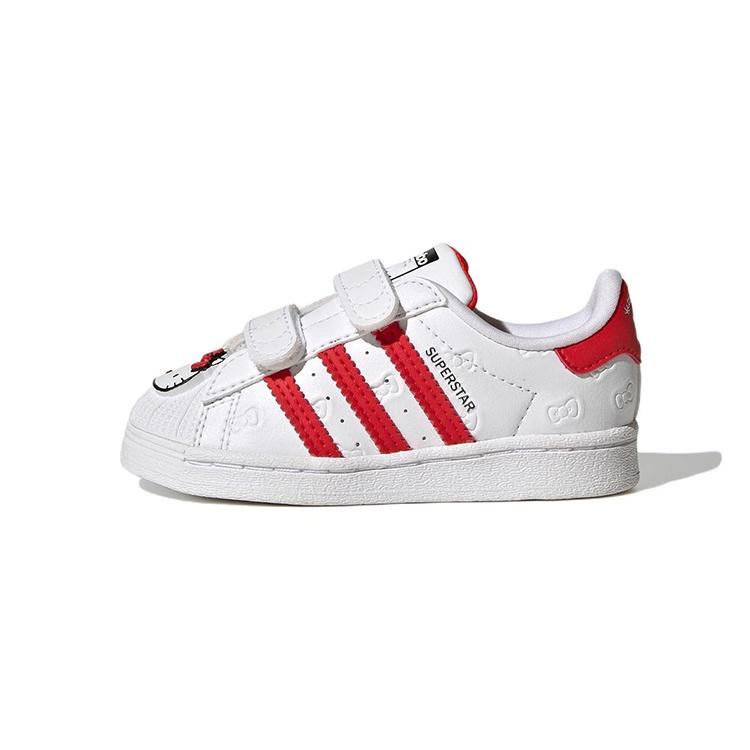 (TD) adidas Originals Superstar x Hello Kitty Shoes  White Red  Baby GV8863 EU 26.5
