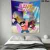 Steven Universe Wall Tapestry Aesthetic Wall Hanging Printed Fabric Blanket Decorative Tapestries for Bedroom Living Room Home Decor