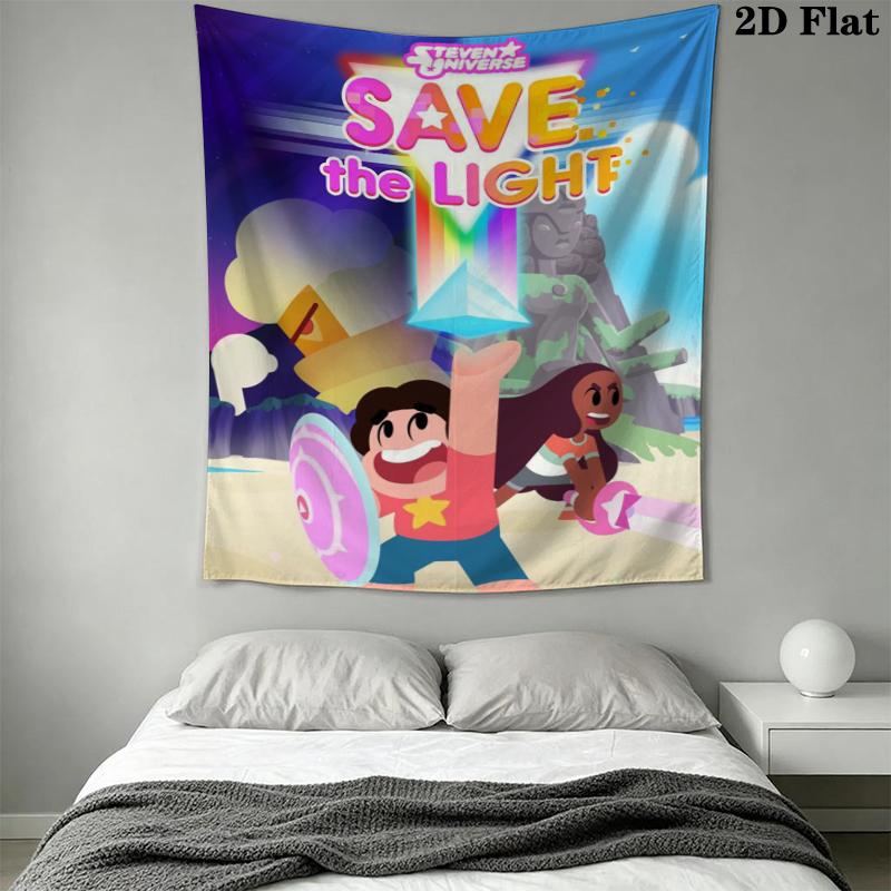 Steven Universe Wall Tapestry Aesthetic Wall Hanging Printed Fabric Blanket Decorative Tapestries for Bedroom Living Room Home Decor
