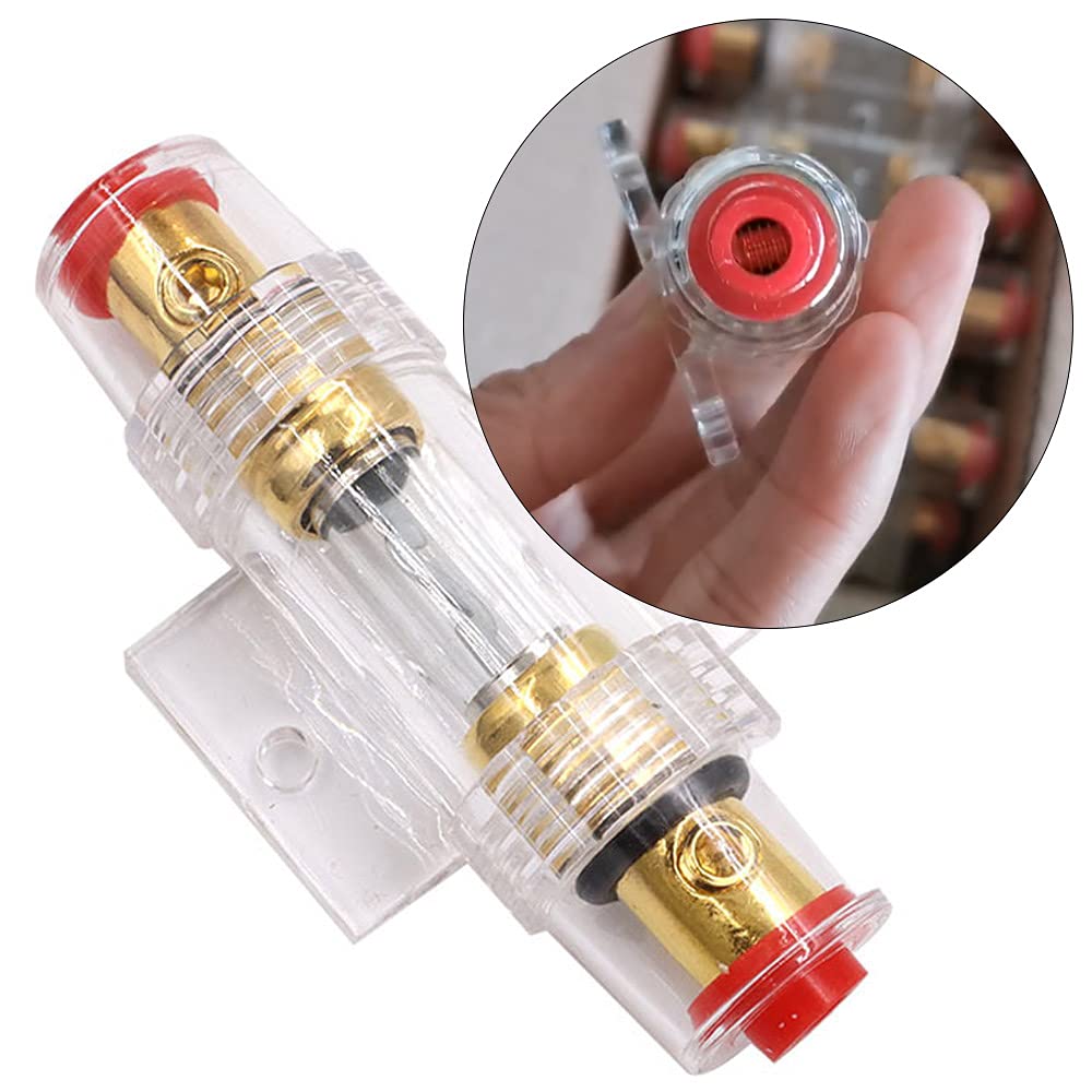 2pcs Fuse Holder Car Audio AGU Fuse Holder Car Audio Fuse Holder Car Audio with 60A Fuse Replacement