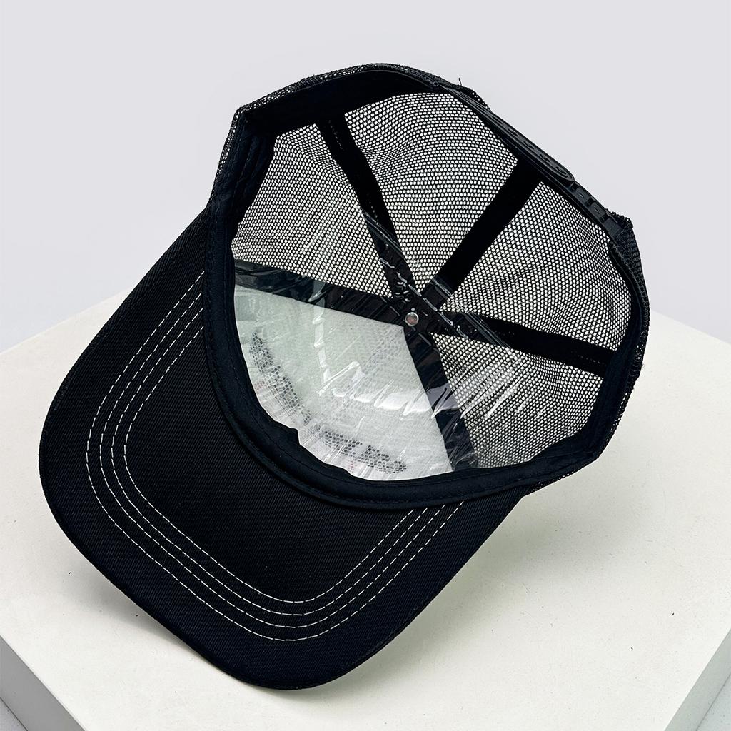 New Unisex American Hip-hop Letter Embroidery Baseball Hats Sunshade Color Block Breathable Street Trucker Caps Versatile Mesh