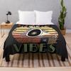 Retro Vibes Music Gramophone Mp3 Throw Blanket