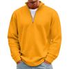 Men's Casual Knit Long Sleeve Pullover with Stand Collar and Ribbed Cuffs