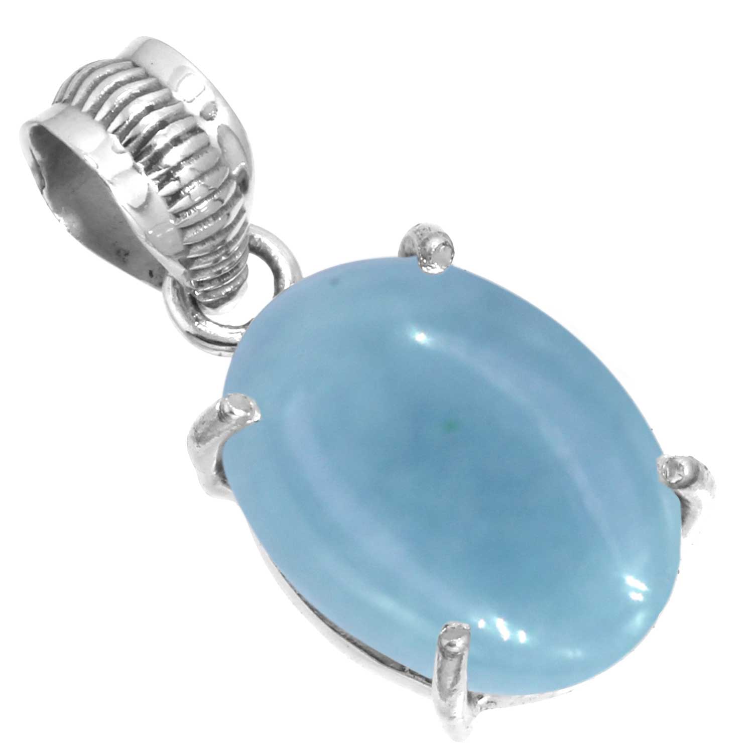 

925 Sterling Silver Pendant Women Gemstone Handmade Jewelry Engagement Gift Amazonite Angelite Blue Opal Botswana Agate Mohave Azurite Chrysocolla