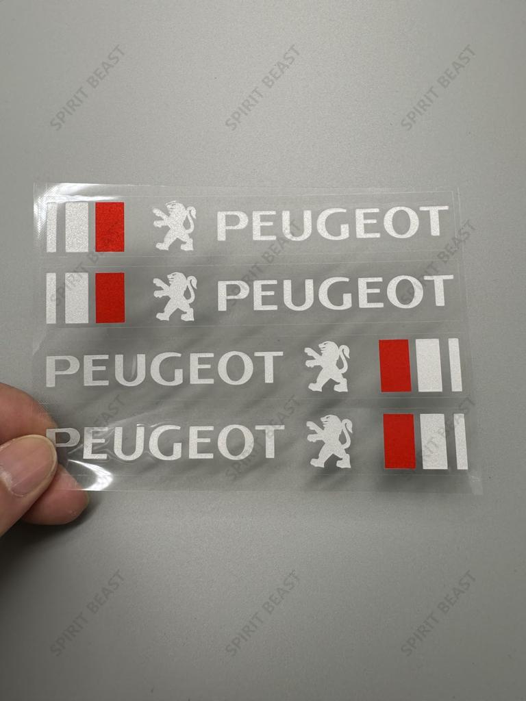 Peugeot wiper stickers, 4 pieces, 2 left and right, car